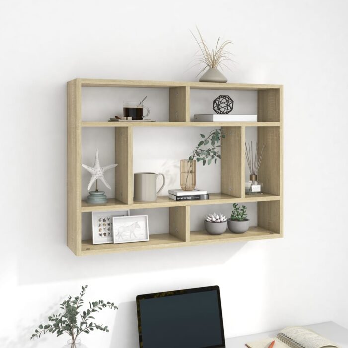VXL8720286586273_m_en_hd_1.jpg Étagère murale Chêne sonoma 75x16x55 cm Bois d'ingénierie – Image 1