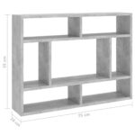 Étagère murale Gris béton 75x16x55 cm Bois d'ingénierie – Image 4