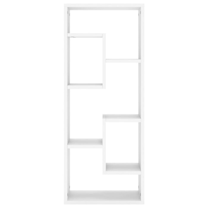 Étagère murale Blanc 36x16x90 cm Bois d'ingénierie – Image 2