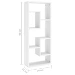 Étagère murale Blanc 36x16x90 cm Bois d'ingénierie – Image 4