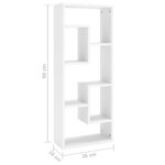Étagère murale Blanc 36x16x90 cm Bois d'ingénierie – Image 7