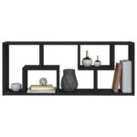 Étagère murale Noir 36x16x90 cm Bois d'ingénierie – Image 5