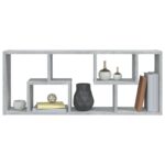 Étagère murale Gris béton 36x16x90 cm Bois d'ingénierie – Image 5