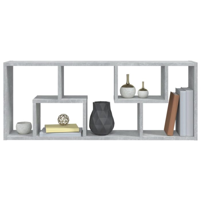 Étagère murale Gris béton 36x16x90 cm Bois d'ingénierie – Image 5