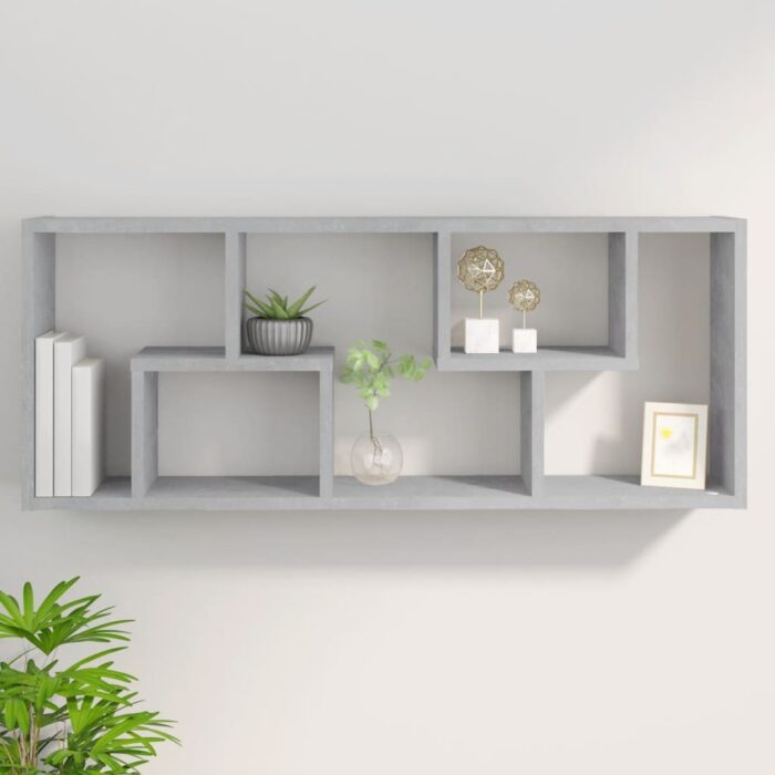 Étagère murale Gris béton 36x16x90 cm Bois d'ingénierie – Image 6