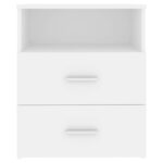 Table de chevet Blanc 50x32x60 cm – Image 4