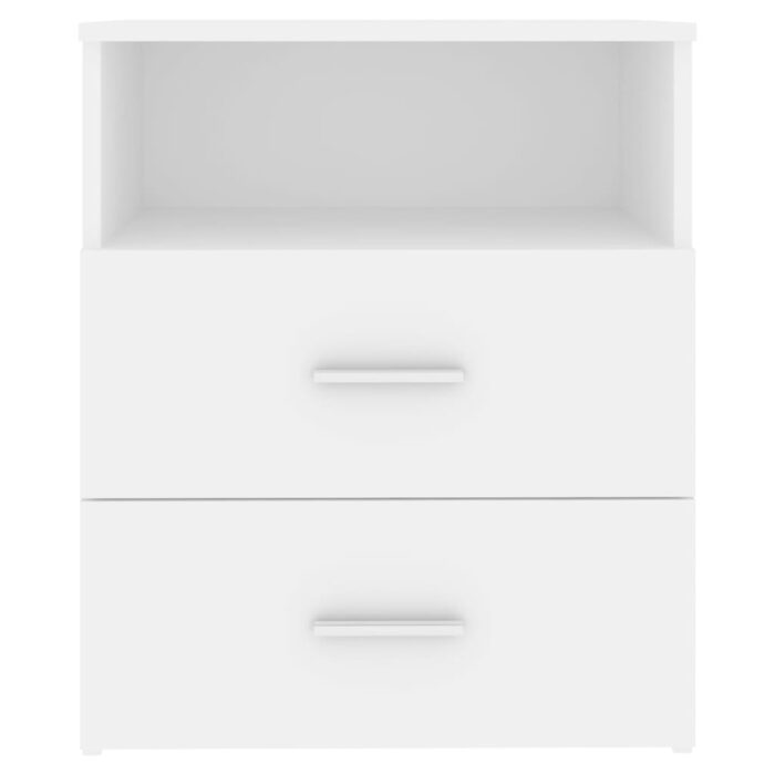Table de chevet Blanc 50x32x60 cm – Image 4