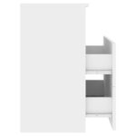 Table de chevet Blanc 50x32x60 cm – Image 5