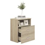 Tables de chevet 2 pcs Chêne sonoma 50x32x60 cm – Image 2
