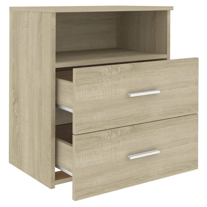 Tables de chevet 2 pcs Chêne sonoma 50x32x60 cm – Image 4