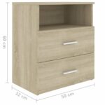 Tables de chevet 2 pcs Chêne sonoma 50x32x60 cm – Image 7