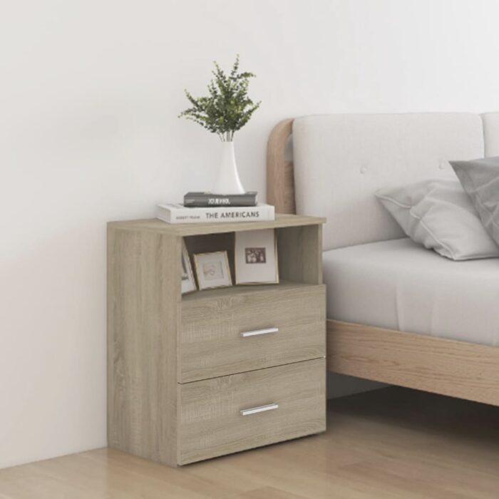 Tables de chevet 2 pcs Chêne sonoma 50x32x60 cm – Image 1