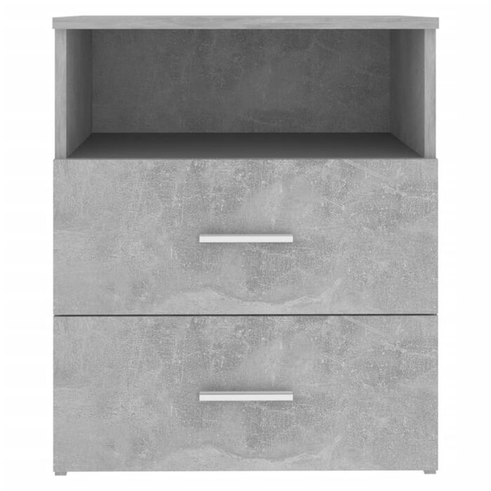 Tables de chevet 2 pcs Gris béton 50x32x60 cm – Image 5
