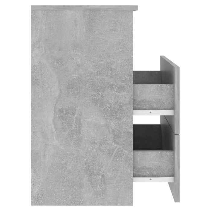 Tables de chevet 2 pcs Gris béton 50x32x60 cm – Image 6