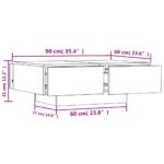 Table basse Gris béton 90x60x31 cm Bois d’ingénierie – Image 6