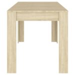 Table à manger Chêne sonoma 140x74,5x76 cm Bois d'ingénierie – Image 2