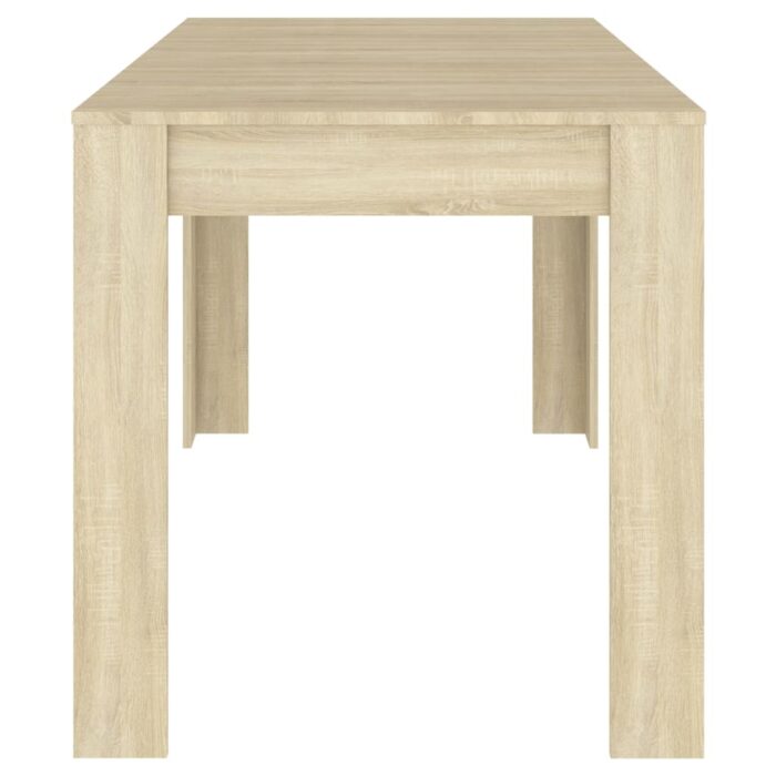 Table à manger Chêne sonoma 140x74,5x76 cm Bois d'ingénierie – Image 2