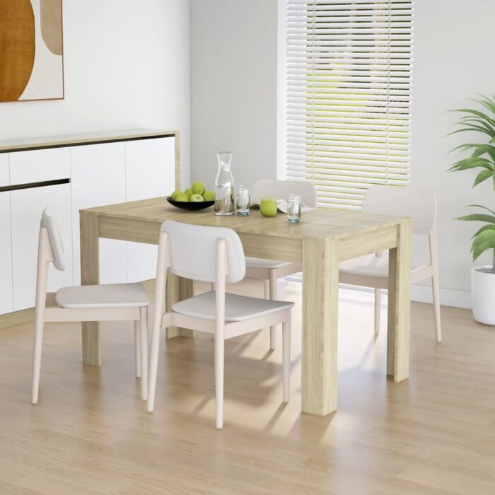 Table à manger Chêne sonoma 140x74,5x76 cm Bois d'ingénierie – Image 1