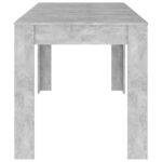 Table à manger Gris béton 140x74,5x76 cm Bois d'ingénierie – Image 2
