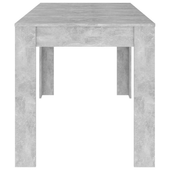 Table à manger Gris béton 140x74,5x76 cm Bois d'ingénierie – Image 2