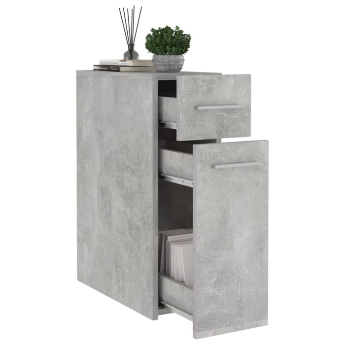 VXL8720286587362_g_en_hd_2.jpg Armoire d'apothicaire Gris béton 20x45,5x60 cm Bois ingénierie – Image 2