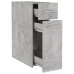 Armoire d'apothicaire Gris béton 20x45,5x60 cm Bois ingénierie – Image 3