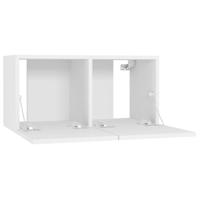 Meuble TV suspendu Blanc 60x30x30 cm – Image 3