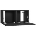 Meuble TV suspendu Noir 60x30x30 cm – Image 3