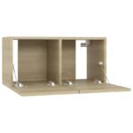 Meuble TV suspendu Chêne sonoma 60x30x30 cm – Image 3
