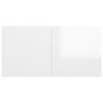 Meubles TV suspendus 2 pcs Blanc brillant 60x30x30 cm – Image 3