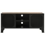 Meuble TV Marron rustique 105x36x47 cm Métal et MDF – Image 2