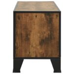 Meuble TV Marron rustique 105x36x47 cm Métal et MDF – Image 3