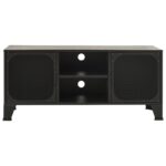 Meuble TV Gris 105x36x47 cm Métal et MDF – Image 2