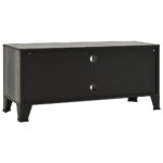 Meuble TV Gris 105x36x47 cm Métal et MDF – Image 4