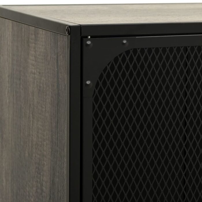 Meuble TV Gris 105x36x47 cm Métal et MDF – Image 6