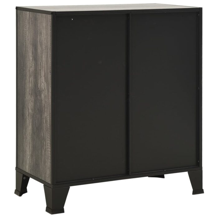 Armoire de rangement Gris 72x36x82 cm Métal et MDF – Image 4