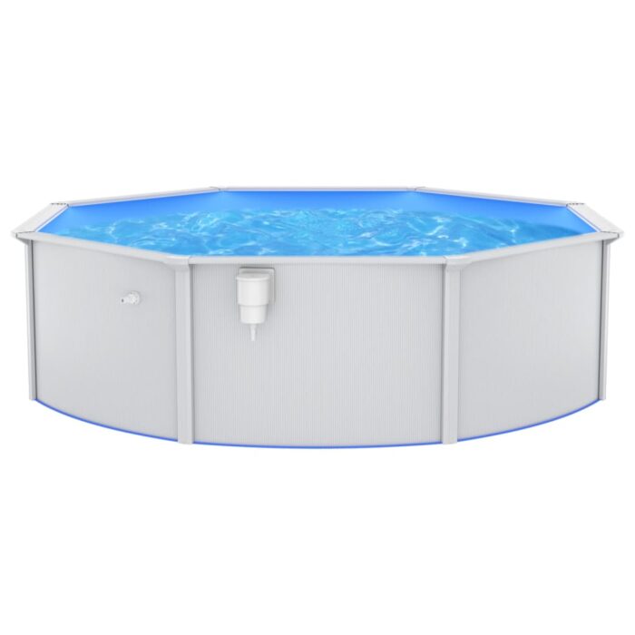 Piscine ronde avec parois en acier 460x120 cm Blanc – Image 1