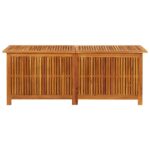 Boîte de rangement de jardin 150x50x58 cm Bois d'acacia solide – Image 3