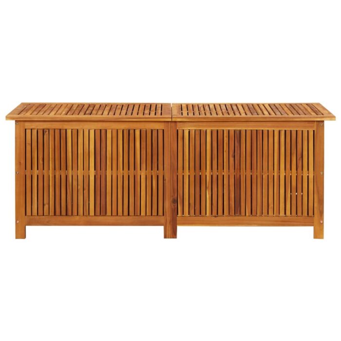 Boîte de rangement de jardin 150x50x58 cm Bois d'acacia solide – Image 3