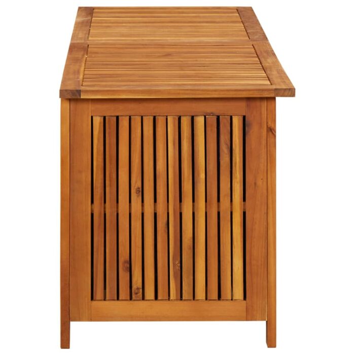 Boîte de rangement de jardin 150x50x58 cm Bois d'acacia solide – Image 4