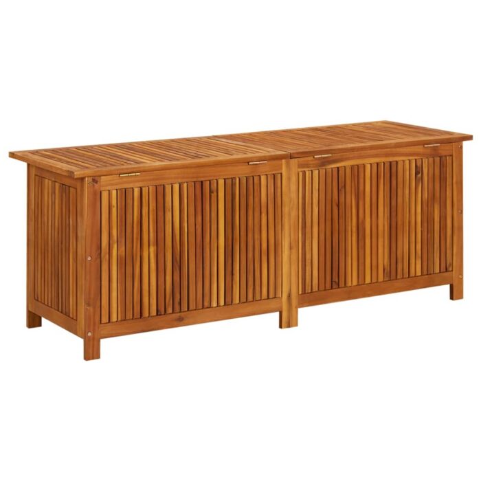 Boîte de rangement de jardin 150x50x58 cm Bois d'acacia solide – Image 5