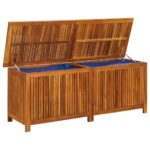 Boîte de rangement de jardin 150x50x58 cm Bois d'acacia solide – Image 6