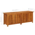 Boîte de rangement de jardin 150x50x58 cm Bois d'acacia solide – Image 9