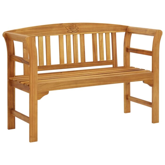 Banc de jardin 114 cm bois d'acacia solide – Image 1