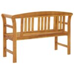 Banc de jardin 114 cm bois d'acacia solide – Image 3