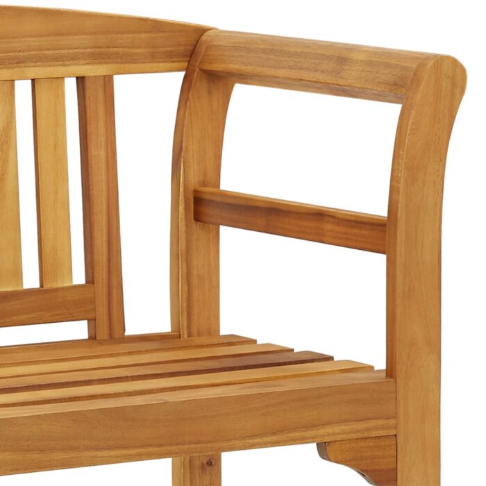 Banc de jardin 114 cm bois d'acacia solide – Image 4
