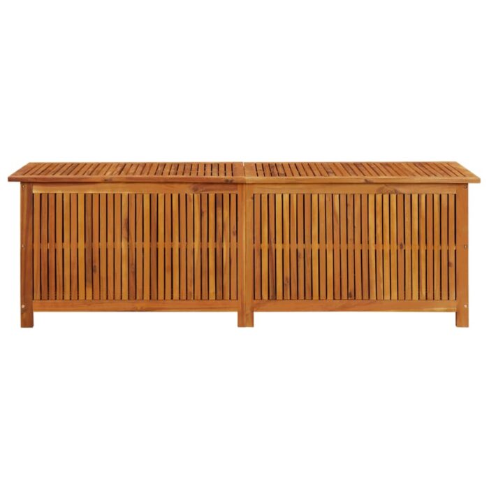 Boîte de rangement de jardin 175x50x58 cm Bois d'acacia solide – Image 3