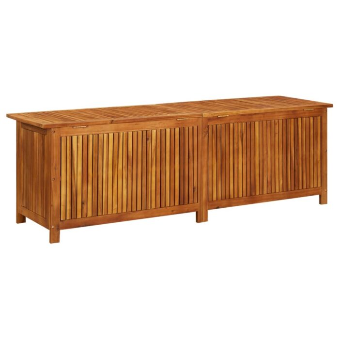 Boîte de rangement de jardin 175x50x58 cm Bois d'acacia solide – Image 5