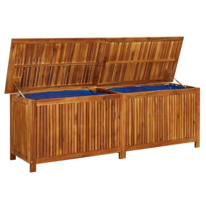 Boîte de rangement de jardin 175x50x58 cm Bois d'acacia solide – Image 6