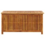 Boîte de rangement de jardin 113x50x58 cm Bois d'acacia solide – Image 2